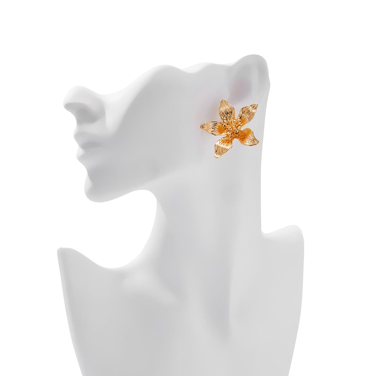 Dainty Gold Silver Tone Flower Stud Earrings - ArtGalleryZen