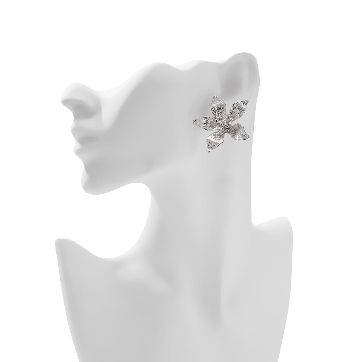 Dainty Gold Silver Tone Flower Stud Earrings - ArtGalleryZen