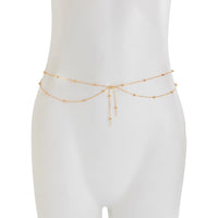 Thumbnail for Dainty Layered Gold Silver Tone Saturn Belly Chain - ArtGalleryZen