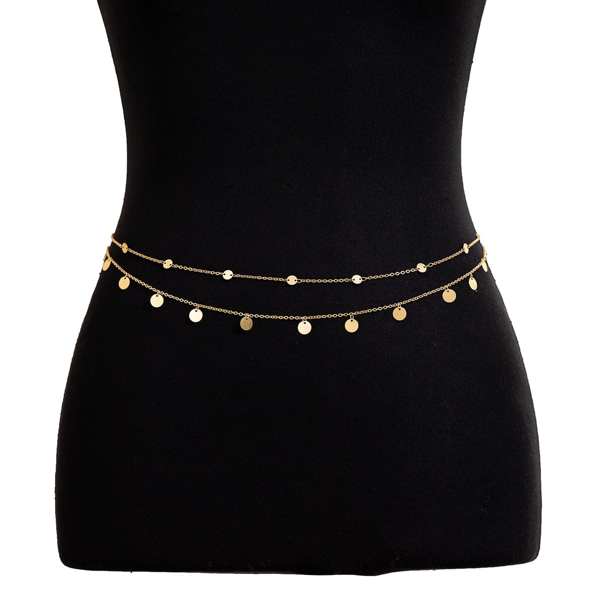 Dainty Layered Sequin Tassel Saturn Belly Chain Set - ArtGalleryZen