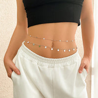 Thumbnail for Dainty Layered Sequin Tassel Saturn Belly Chain Set - ArtGalleryZen