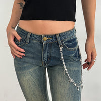 Thumbnail for Dainty Layered Star Pendant Pearl Trouser Chain - ArtGalleryZen