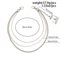 Thumbnail for Dainty Layering Cross Pendant Pearl Trouser Chain - ArtGalleryZen