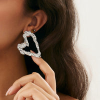 Thumbnail for Dainty Pleated Heart Stud Earrings - ArtGalleryZen