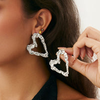 Thumbnail for Dainty Pleated Heart Stud Earrings - ArtGalleryZen