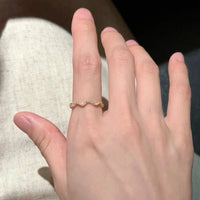 Thumbnail for Dainty Rhinestone Inlaid Curved Open Ring - ArtGalleryZen