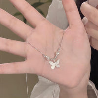 Thumbnail for Dainty Silver Filled Butterfly Necklace - ArtGalleryZen