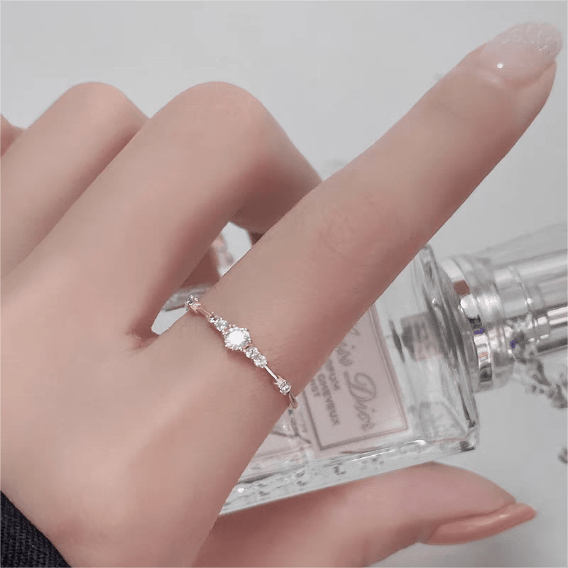 Dainty Zirconia Diamond Ring - ArtGalleryZen