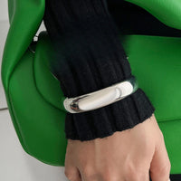 Thumbnail for Delicate Gold Silver Plated Glossy Bangle Bracelet - ArtGalleryZen