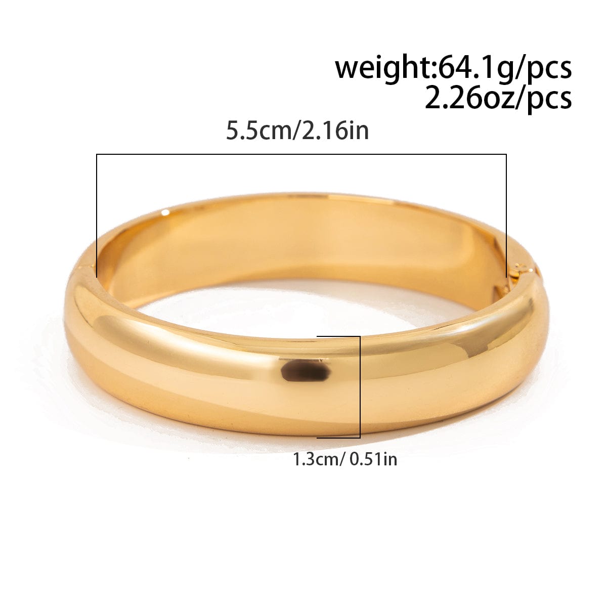 Delicate Gold Silver Plated Glossy Bangle Bracelet - ArtGalleryZen