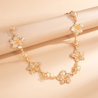 Thumbnail for Delicate Gold Tone Flower Waist Chain - ArtGalleryZen