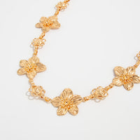 Thumbnail for Delicate Gold Tone Flower Waist Chain - ArtGalleryZen