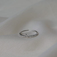 Thumbnail for Delicate S925 Silver Swan Open Ring - ArtGalleryZen