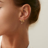 Thumbnail for Elegant 3 Pairs Bowknot Huggie Hoop Earrings Set - ArtGalleryZen