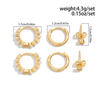Thumbnail for Elegant 3 Pairs Pearl Huggie Hoop Earrings Set - ArtGalleryZen