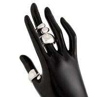 Thumbnail for Elegant 3pcs Gold Silver Tone Glossy Waterdrop Ring Set - ArtGalleryZen