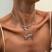 Thumbnail for Elegant 5pcs Bowknot Charm Saturn Chain Necklace Set - ArtGalleryZen