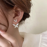 Thumbnail for Elegant Enamel Duo Butterfly Earrings - ArtGalleryZen