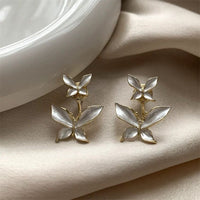 Thumbnail for Elegant Enamel Duo Butterfly Earrings - ArtGalleryZen