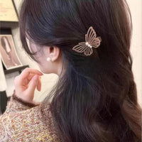 Thumbnail for Elegant Flocking Pearl Butterfly Hair Clip - ArtGalleryZen