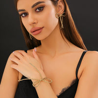 Thumbnail for Elegant Gold Silver Plated Bowknot Earrings - ArtGalleryZen