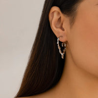 Thumbnail for Elegant Gold Silver Plated Melting Heart Stud Earrings - ArtGalleryZen