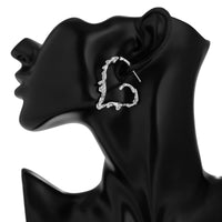 Thumbnail for Elegant Gold Silver Plated Melting Heart Stud Earrings - ArtGalleryZen