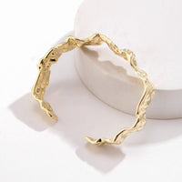 Thumbnail for Elegant Irregular Pleated Open Cuff Bracelet - ArtGalleryZen