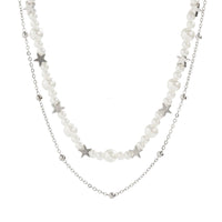 Thumbnail for Elegant Layered Star Pearl Chain Beaded Necklace Set - ArtGalleryZen