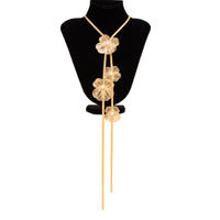 Thumbnail for Elegant Pearl Flower Charm Snake Chain Y Necklace - ArtGalleryZen