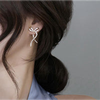 Thumbnail for Elegant Rhinestone Inlaid Bowknot Earrings - ArtGalleryZen