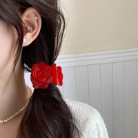 Thumbnail for Elegant Rose Flower Hair Claw - ArtGalleryZen