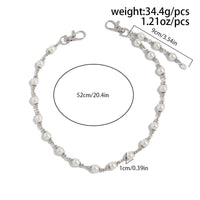 Thumbnail for Elegant Silver Plated Pearl Trouser Chain - ArtGalleryZen