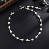 Thumbnail for Elegant Silver Plated Pearl Trouser Chain - ArtGalleryZen