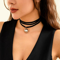 Thumbnail for Elegant Velet Orb Pendant Chocker Necklace - ArtGalleryZen