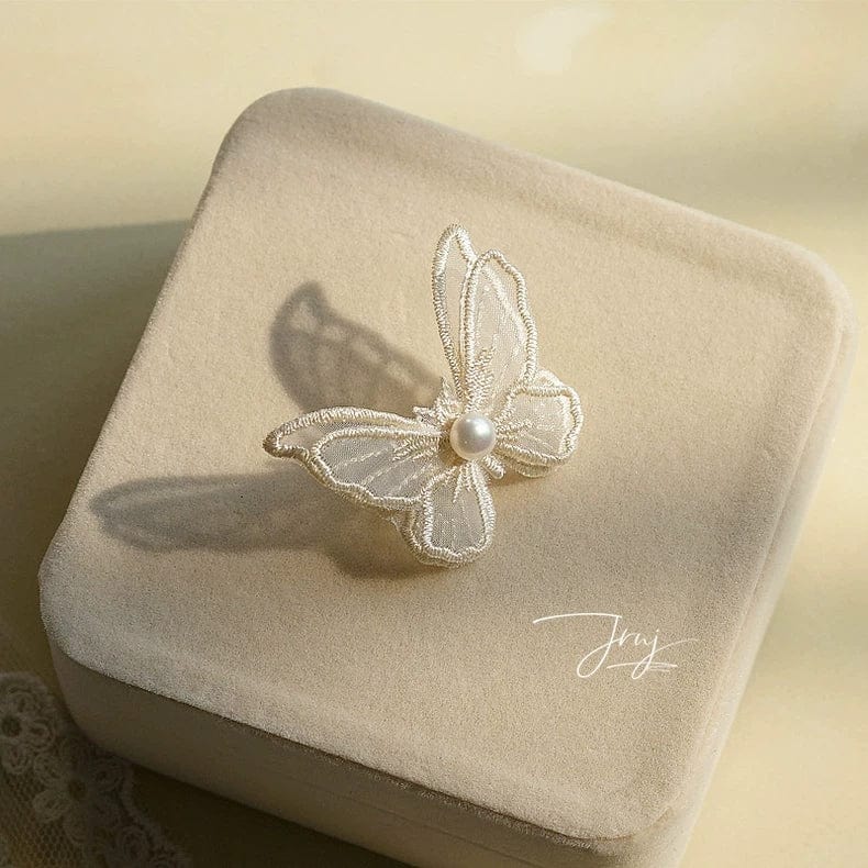 Embroidery Lace Butterfly Earrings - ArtGalleryZen