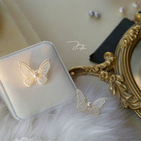Thumbnail for Embroidery Lace Butterfly Earrings - ArtGalleryZen