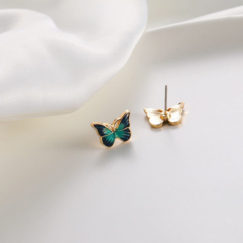 Enamel Butterfly Earrings - ArtGalleryZen