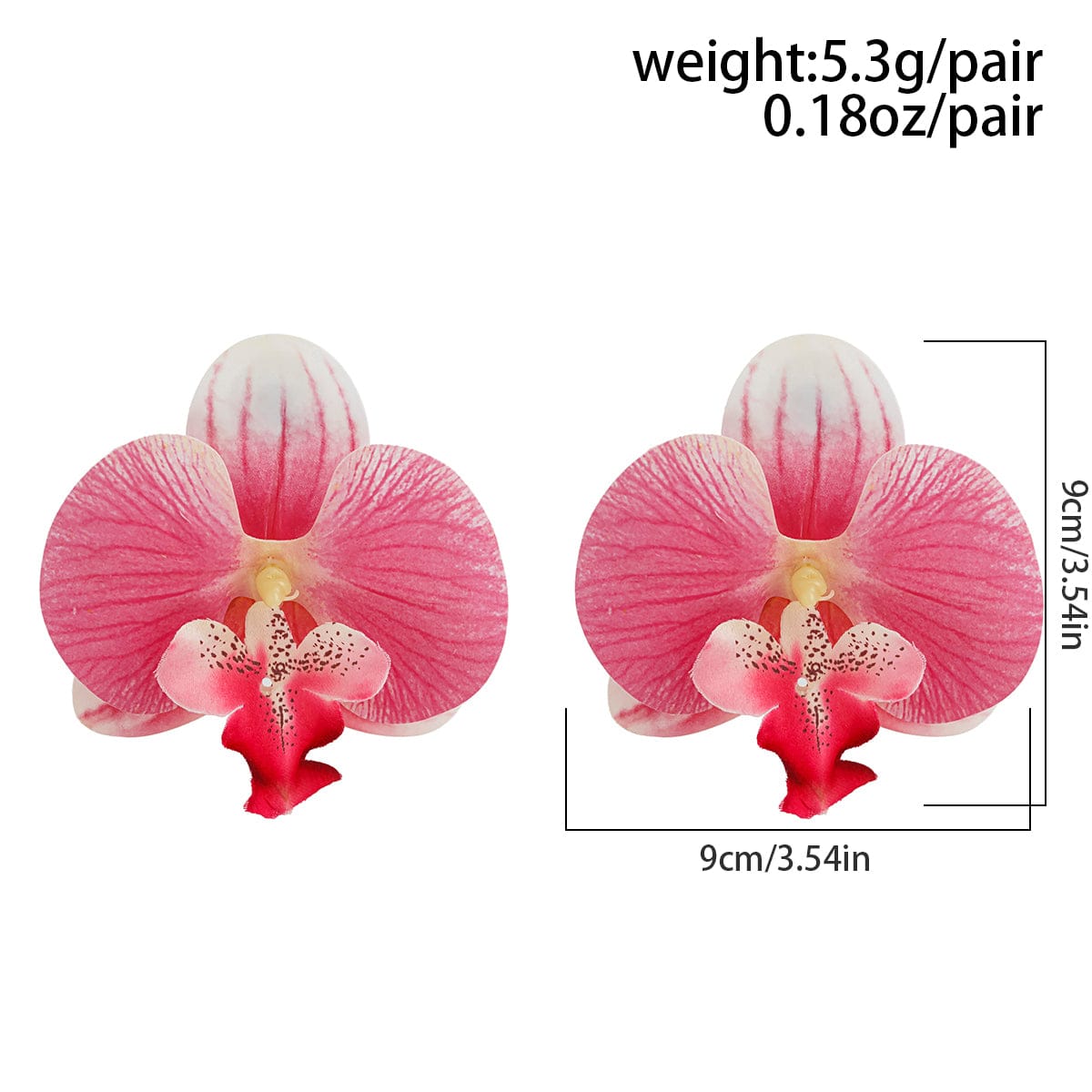 Exaggerated Butterfly Orchid Flower Stud Earrings - ArtGalleryZen