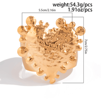 Thumbnail for Exaggerated Heart Waterdrop Wide Cuff Bangle Bracelet - ArtGalleryZen