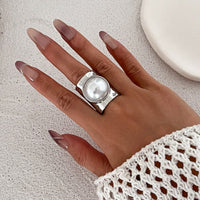 Thumbnail for Exaggerated Pearl Inlaid Knuckle Ring - ArtGalleryZen