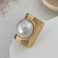 Thumbnail for Exaggerated Pearl Inlaid Knuckle Ring - ArtGalleryZen