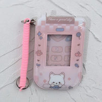 Thumbnail for Foldable Phone Shaped Photocard Holder Keychain - PVC Card Case - ArtGalleryZen