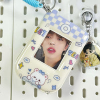 Thumbnail for Foldable Phone Shaped Photocard Holder Keychain - PVC Card Case - ArtGalleryZen