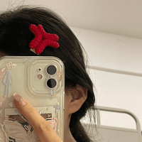 Thumbnail for Funny Angry Sweating Water Drop Knitted Hair Clip - ArtGalleryZen