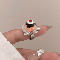 Thumbnail for Funny Simulation Dessert Cake Pudding Adjustable Ring - ArtGalleryZen