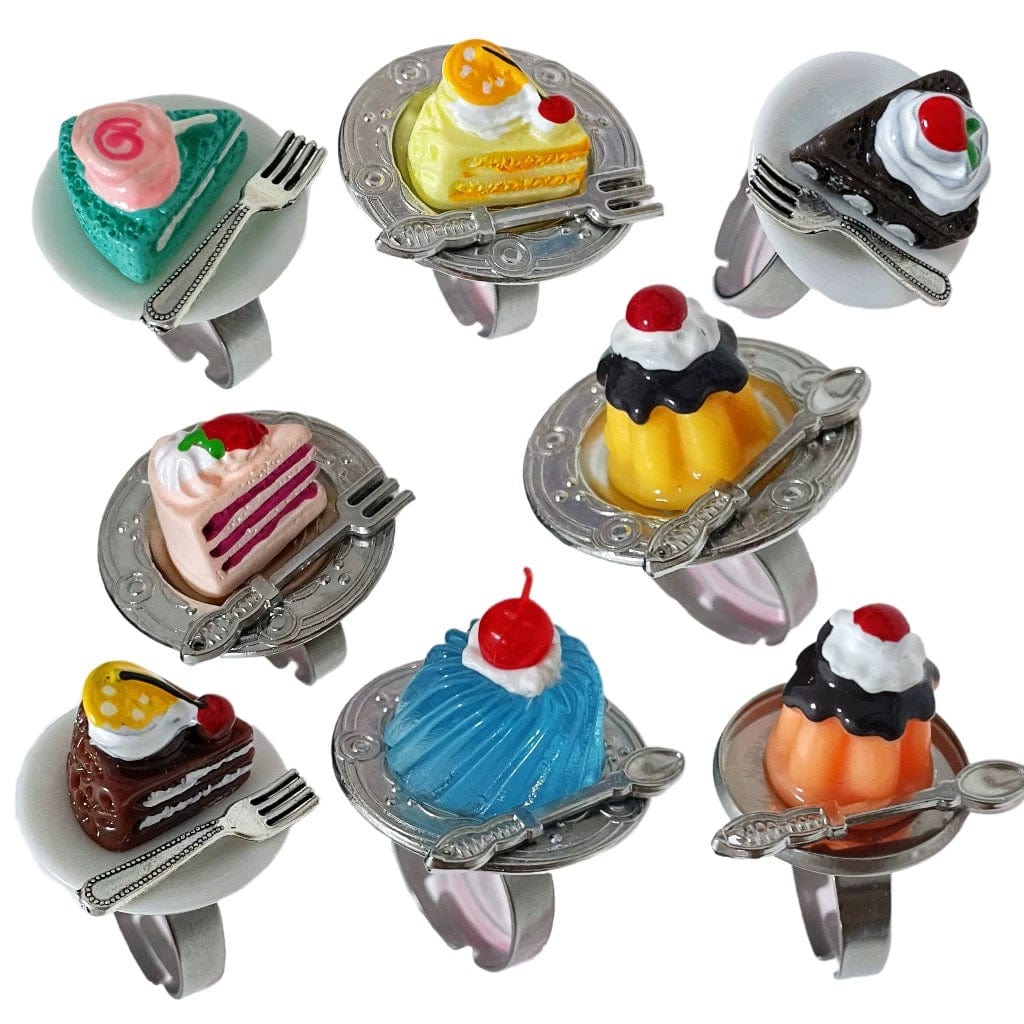 Funny Simulation Dessert Cake Pudding Adjustable Ring - ArtGalleryZen