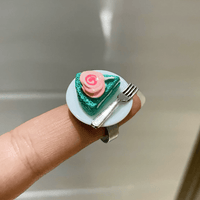 Thumbnail for Funny Simulation Dessert Cake Pudding Adjustable Ring - ArtGalleryZen