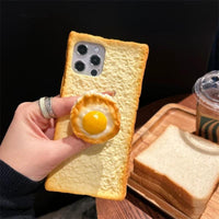 Thumbnail for Funny Toast Bread Silicone iPhone Case With Stand - ArtGalleryZen