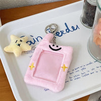 Thumbnail for Furry Bunny Cat Pudding Kpop Keychain Plush Photocard Holder - ArtGalleryZen
